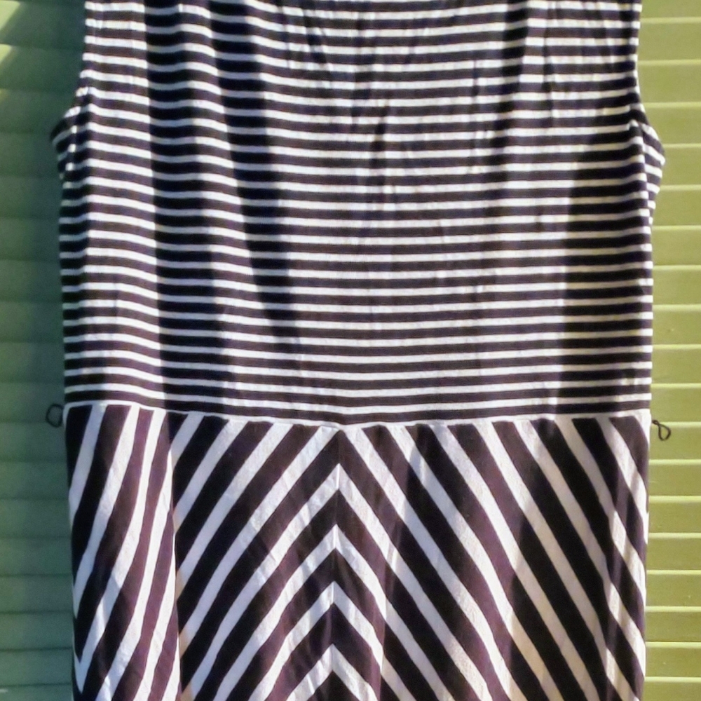 Black and White Stripped Maxi Dress